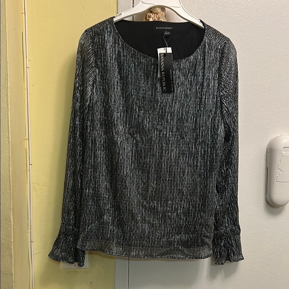Banana Republic Black Metallic Women's Top